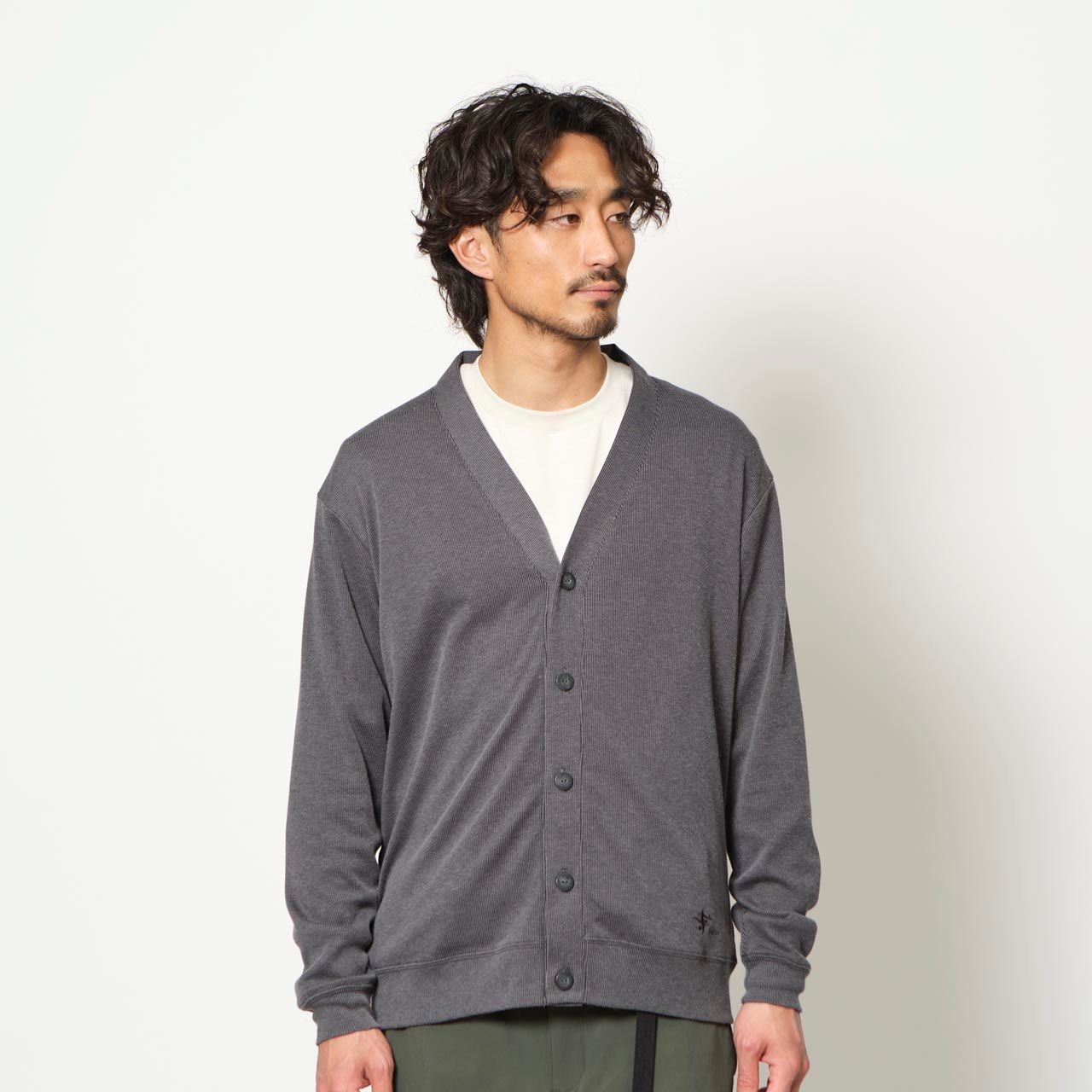 マイクロアゼカーディガン(Men's)/ダークグレー