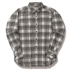 TSラフチェックシャツ(Women's)/ライトグレー