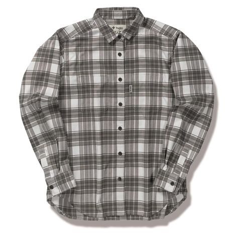 TSラフチェックシャツ(Women's)/ライトグレー