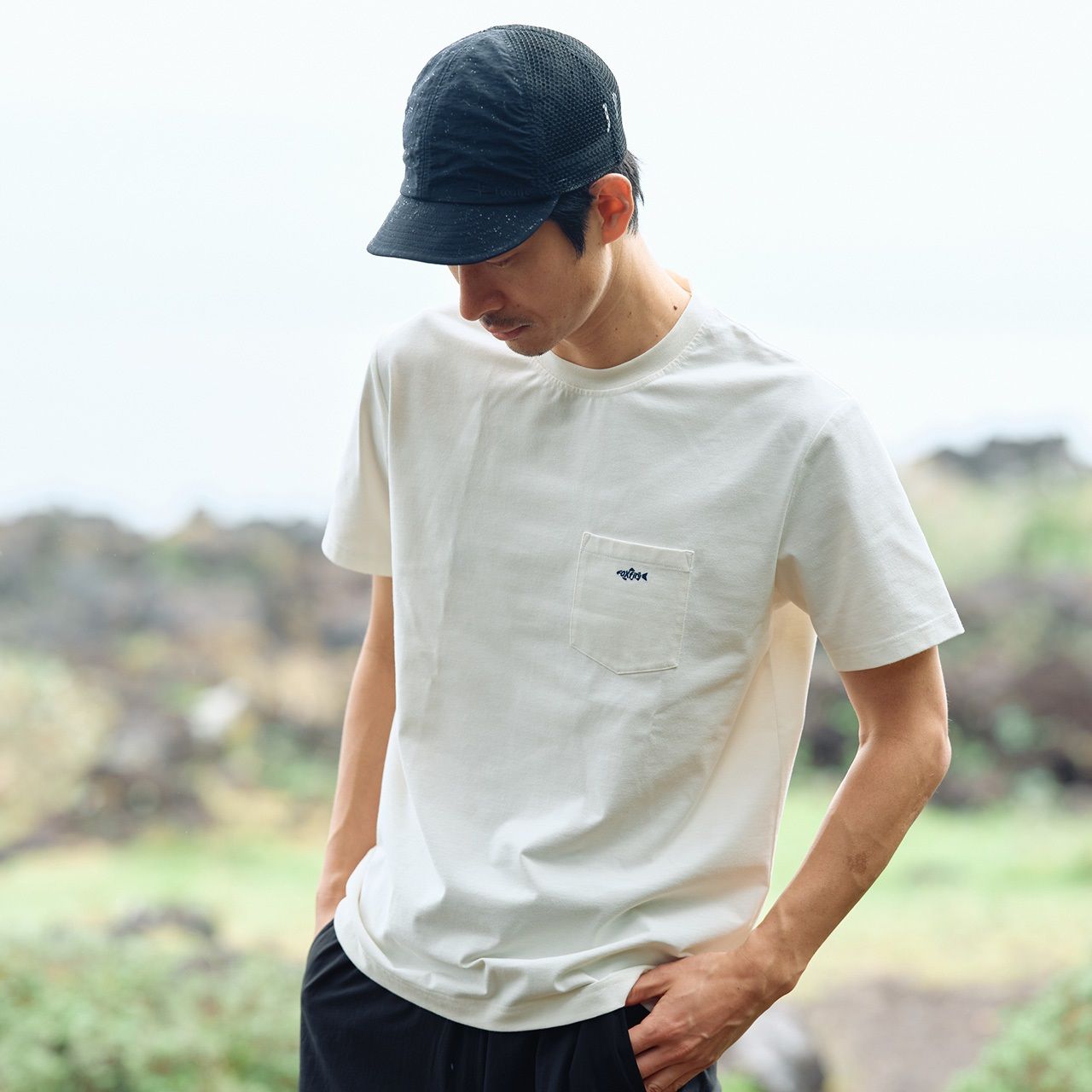 TSフィッシュポケットティーS/S (Men's)/オフホワイト