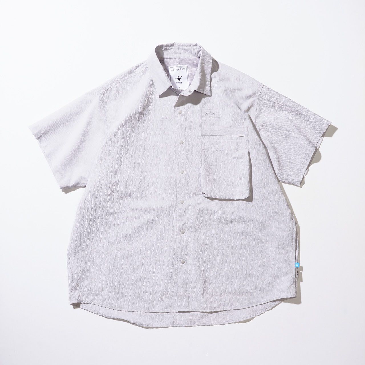 FISHDOMシャツS/S /ライトグレー