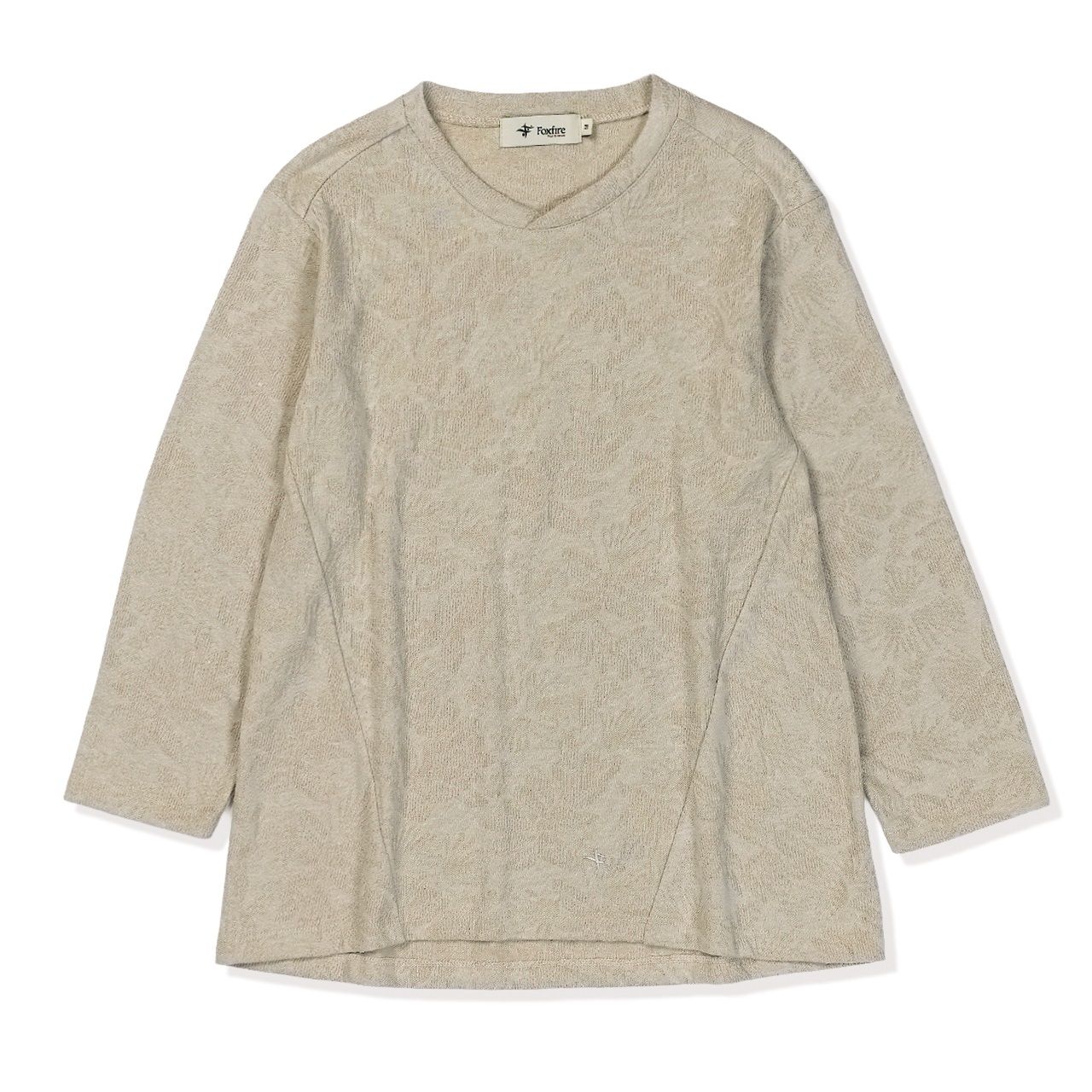 TSアイランドフラワージャカードクルー7/S (Women’s)/グラナイトサンド