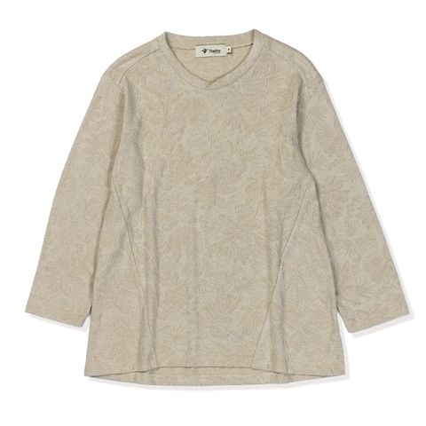 TSアイランドフラワージャカードクルー7/S (Women’s)/グラナイトサンド