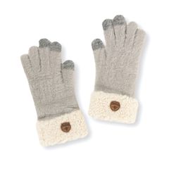 モールヤーンニットグラブ(Women's)/ブルーグレー  Foxfire