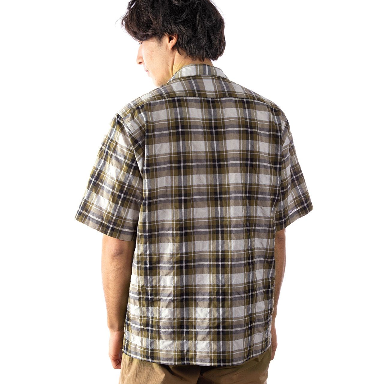 CシールドサーフェスチェックOCシャツS/S (Men's)/アッシュグリーン
