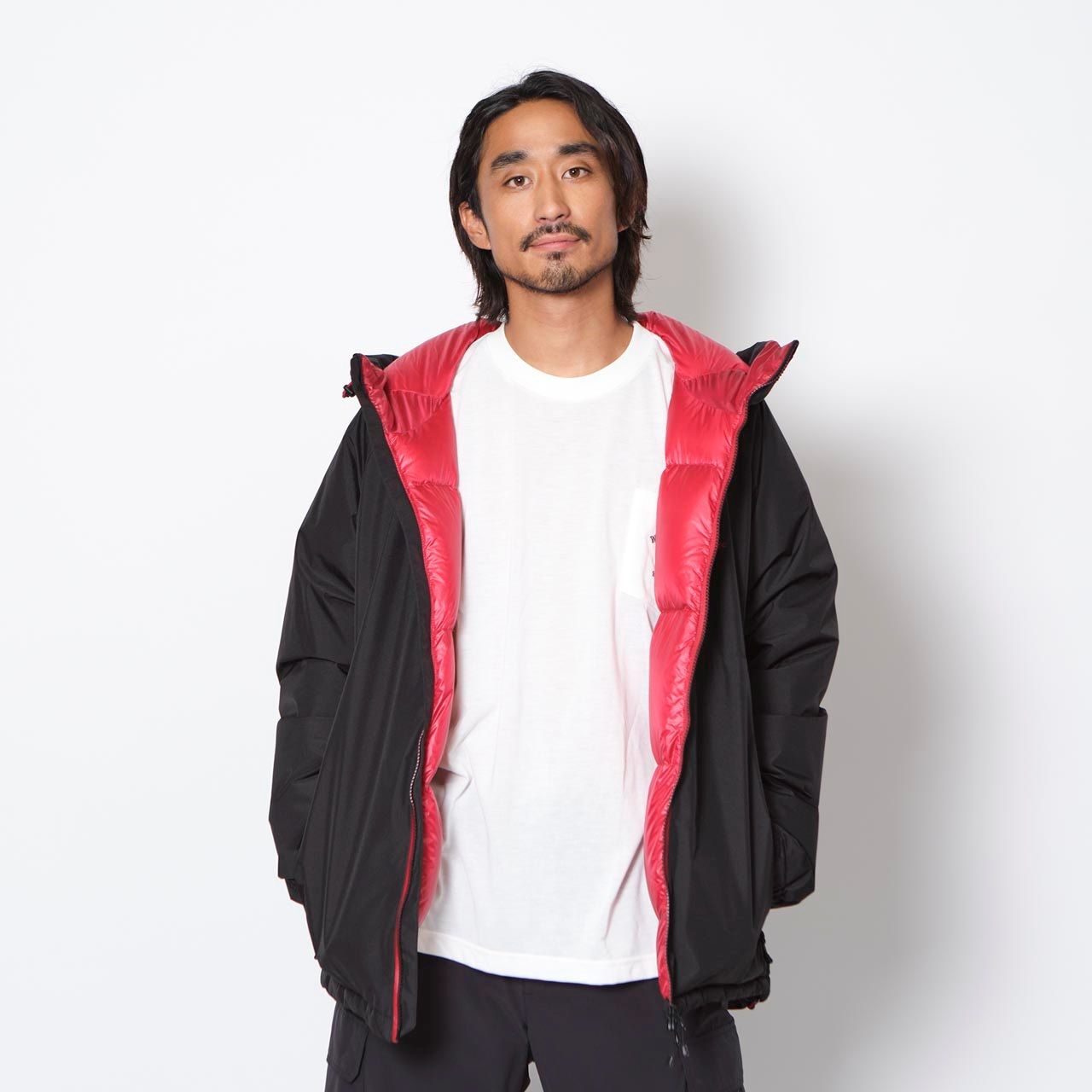 Foxfire × NANGA GORE-TEX WS フィッシングダウンジャケット 2026/ブラック×レッド