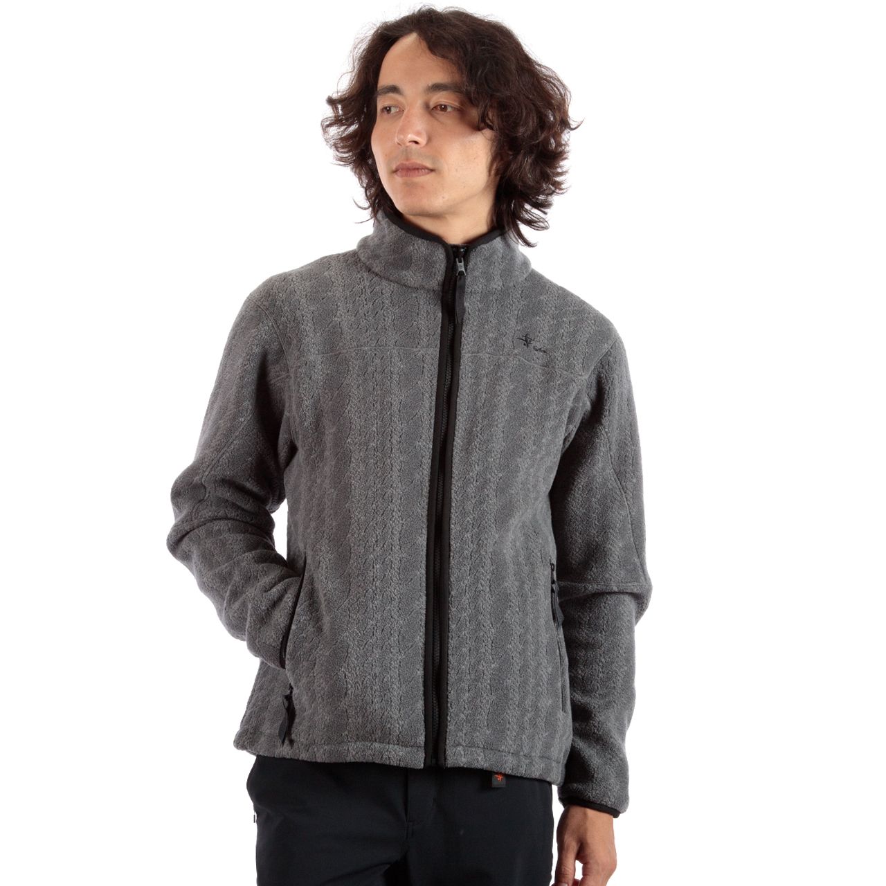 ケーブルフリースジャケット(Men's)/ダークグレー