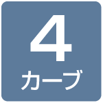 4カーブ
レンズのカーブの大きさを数字で表しています。4、6、8と数字が大きくなるほど、カーブが大きくなります。
サイトマスターでは、それぞれのモデルの目的に応じて使い分け、また目に対するレンズを設置する角度を検証することでハイカーブレンズであっても目への負担を軽減する工夫を行っています。逆に4カーブの様なレンズでもフレーム構造によって、遮光性の高いフィット感を実現しています。