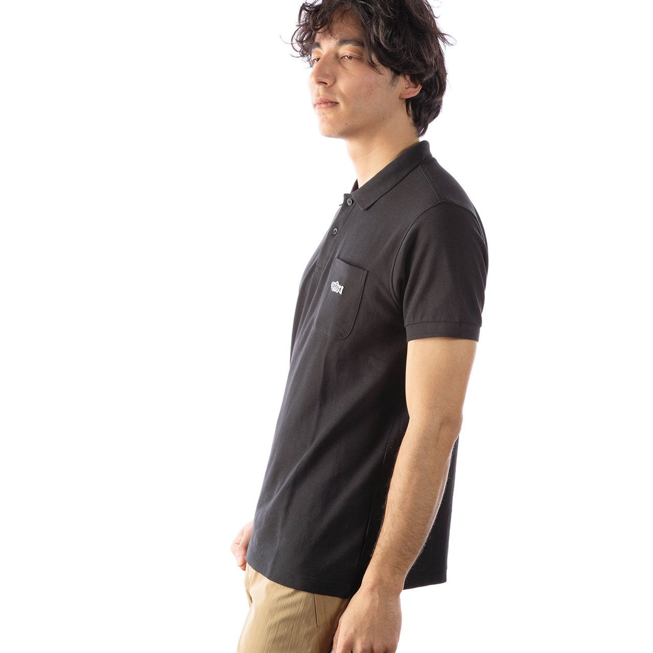 FF Fish ポロ S/S (Men's)/ブラック