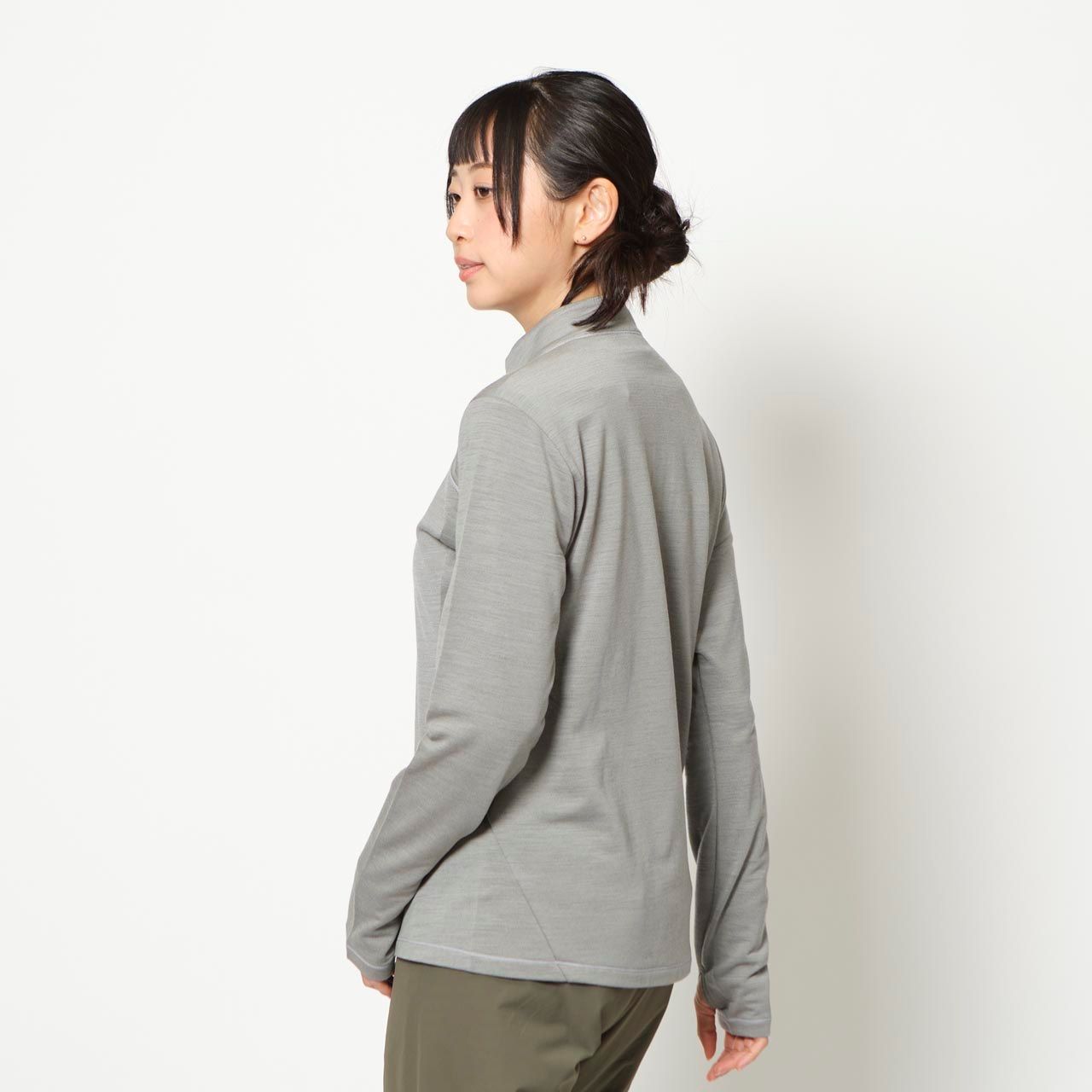 PPウールハーフジップ (Women's)/グレー