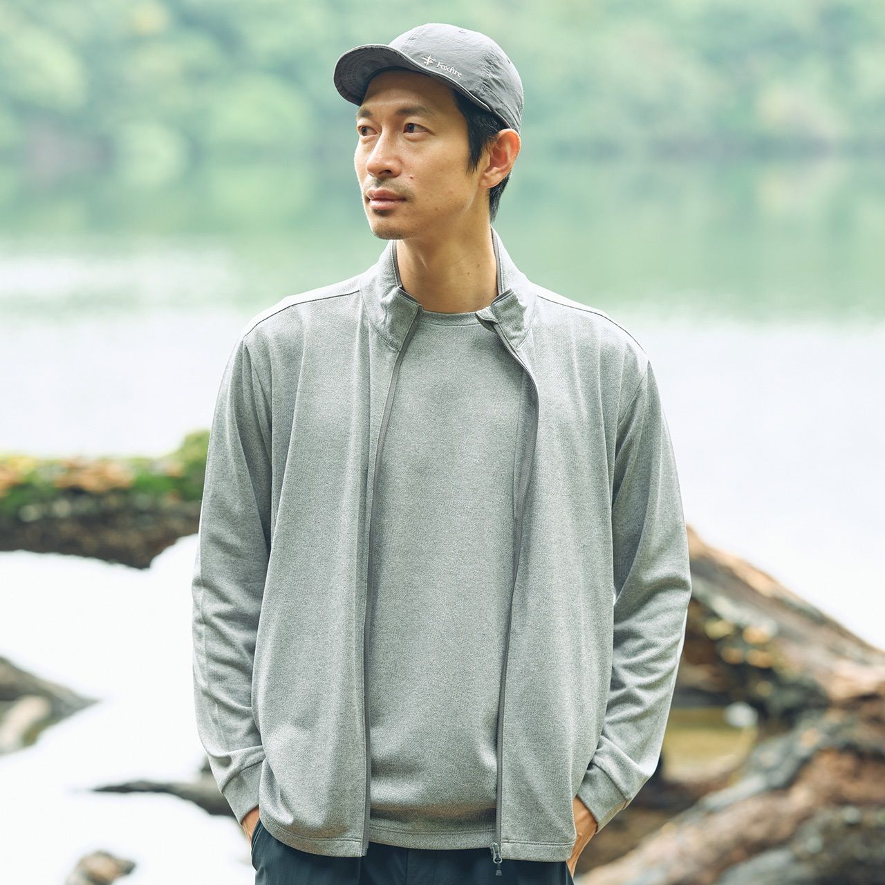 SCウィンドパスフルジップ (Men's)/ライトグレー