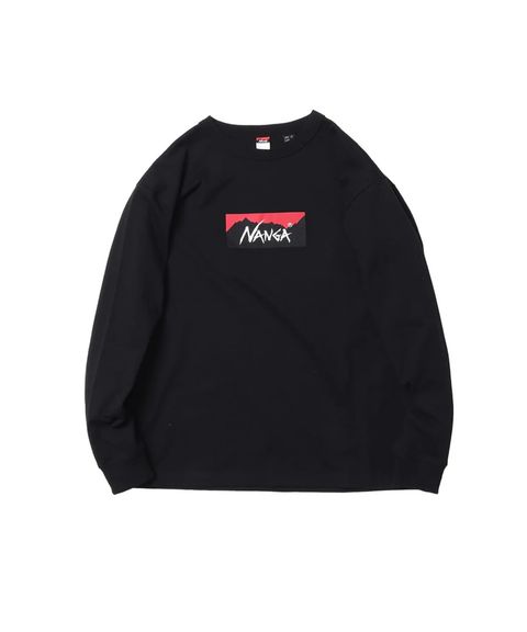 エコハイブリッド ボックスロゴ ロングスリーブTシャツ/ブラック