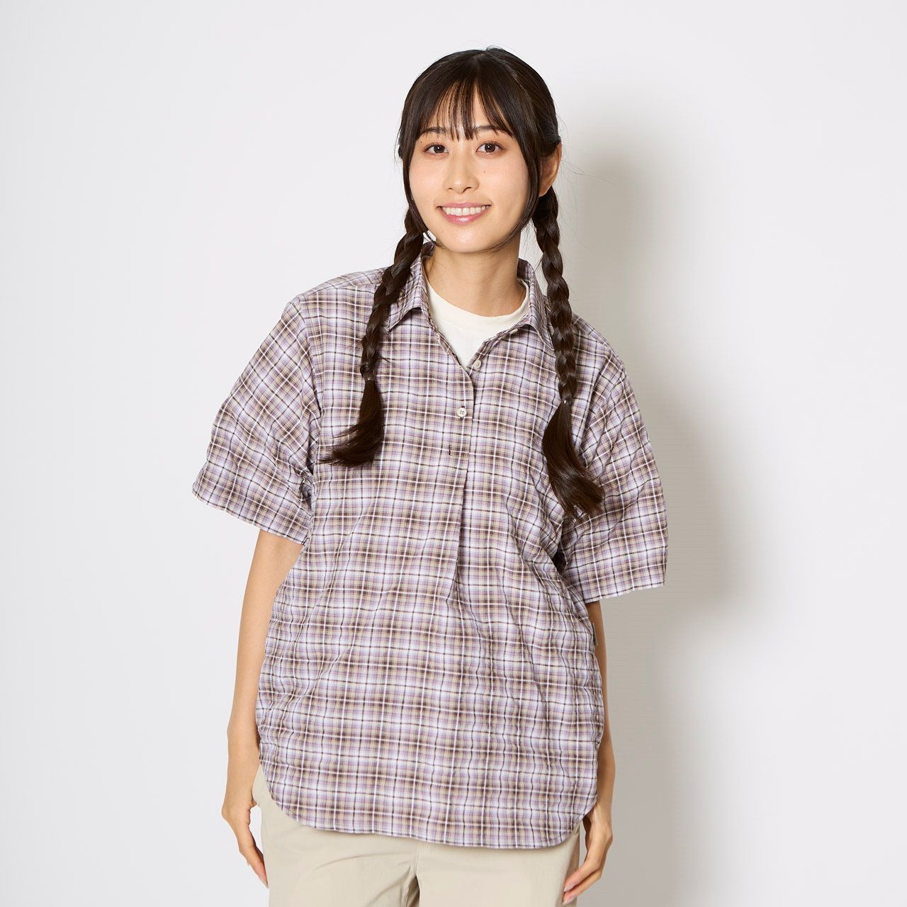 CシールドバンピーシャツS/S (Women’s)/ラベンダー
