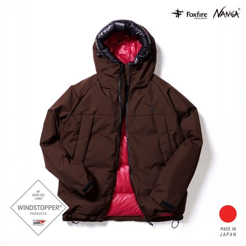 Foxfire × NANGA GORE-TEX WSフィッシングダウンジャケットエクストラディテール 2026/ブラウン×レッド