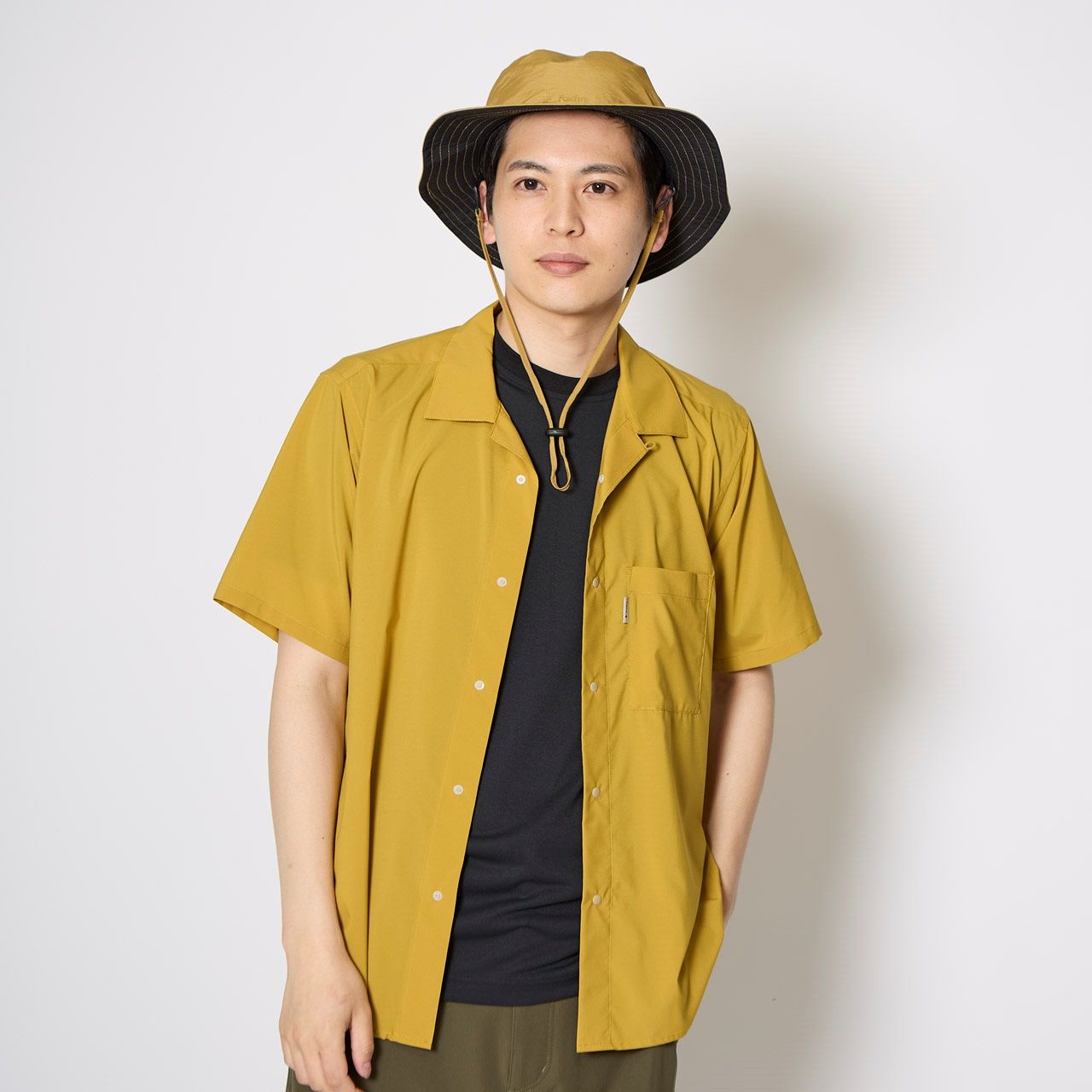 TSシェルシャツS/S /ゴールドイエロー