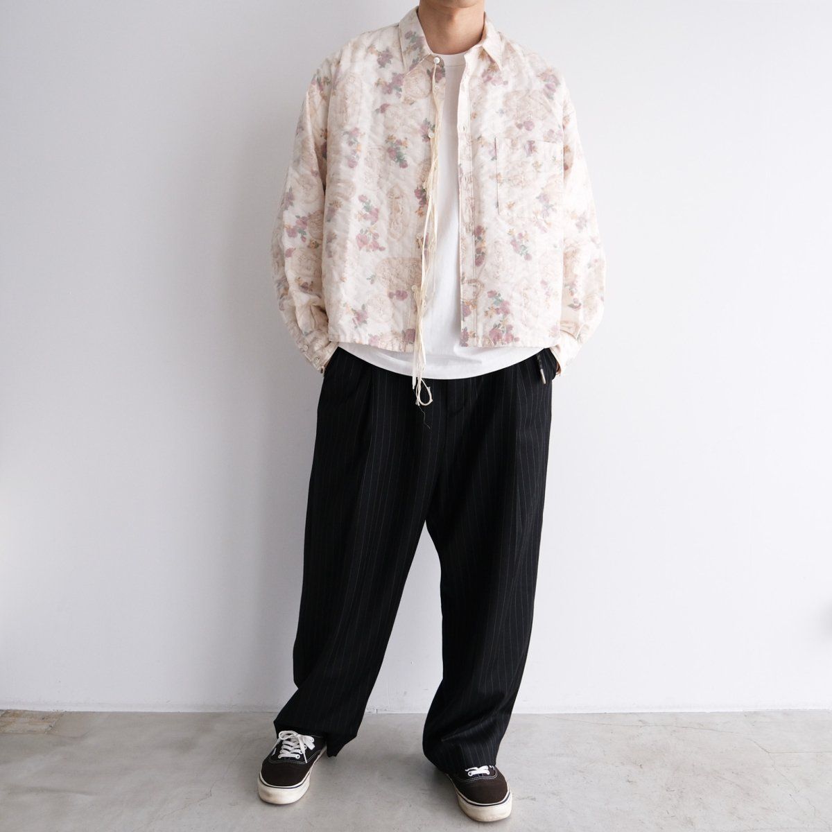 Midorikawa - 残り1点『SEE-THROUGH VELVET QUILTED SHIRT』-シャツ ...