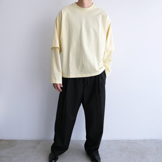 『LONG SLEEVE TEE』-Tシャツ-（YELLOW / イエロー）