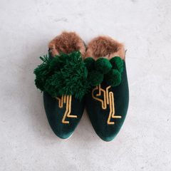 『NGAP BABOUCHE VELVET』-シューズ-（GREEN / グリーン）