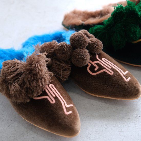 『NGAP BABOUCHE VELVET』-シューズ-（GREEN / グリーン）