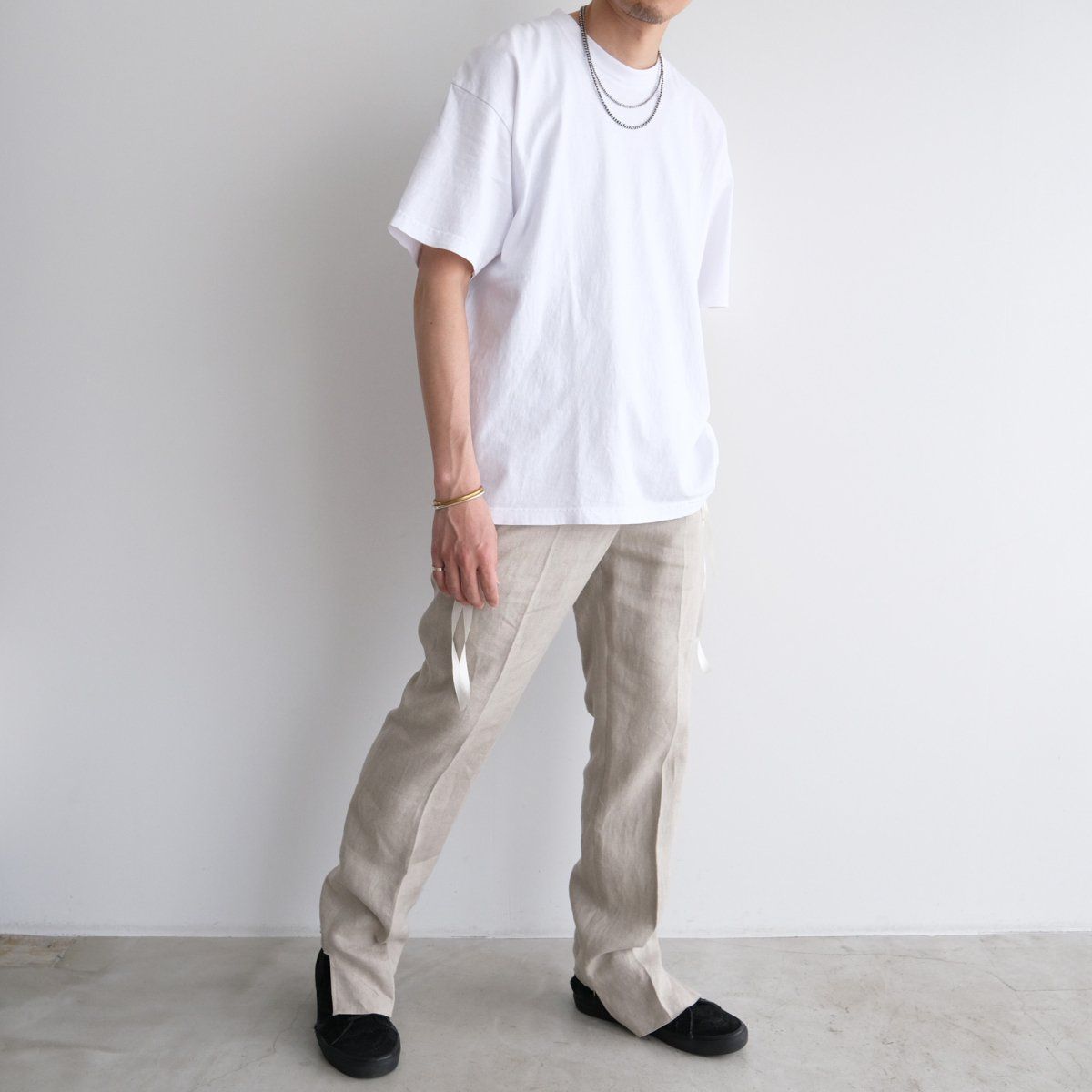 Midorikawa - 『SAFILIN LINEN SLACKS』-パンツ-（IVORY / アイボリー ...