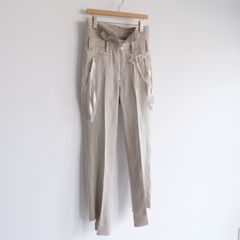 『SAFILIN LINEN SLACKS』-パンツ-（IVORY / アイボリー）