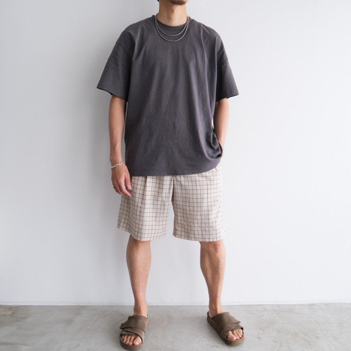 『NATURAL PIGMENT OVERSIZED TEE』-Tシャツ-（CHARCOAL / チャコール）