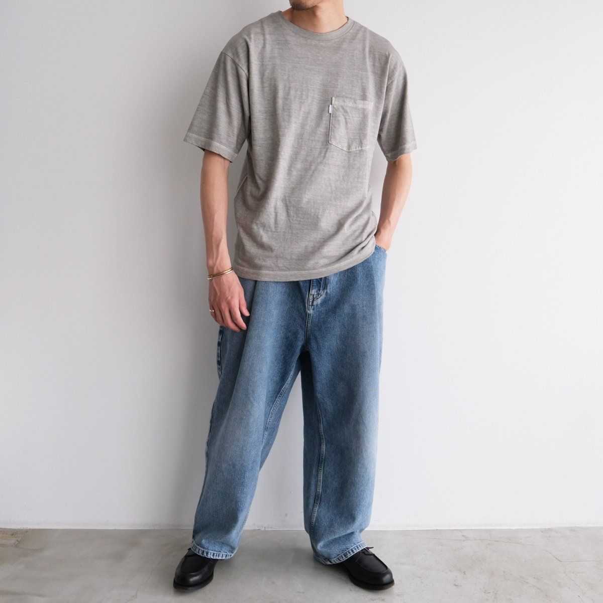 『COTTON / LINE S/S T-SHIRT(INK GARMENT DYE)』