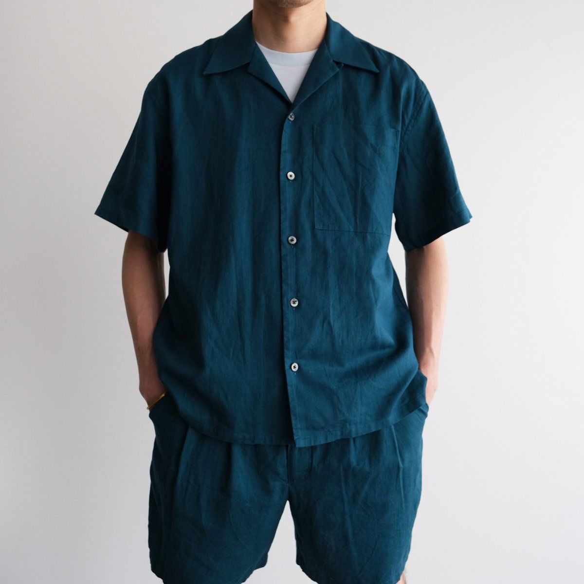 『JEFF - OPEN COLLAR S/S SH - 』