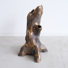 『木 FLOWER VASE』-フラワーベース-（BROWN / ブラウン）
