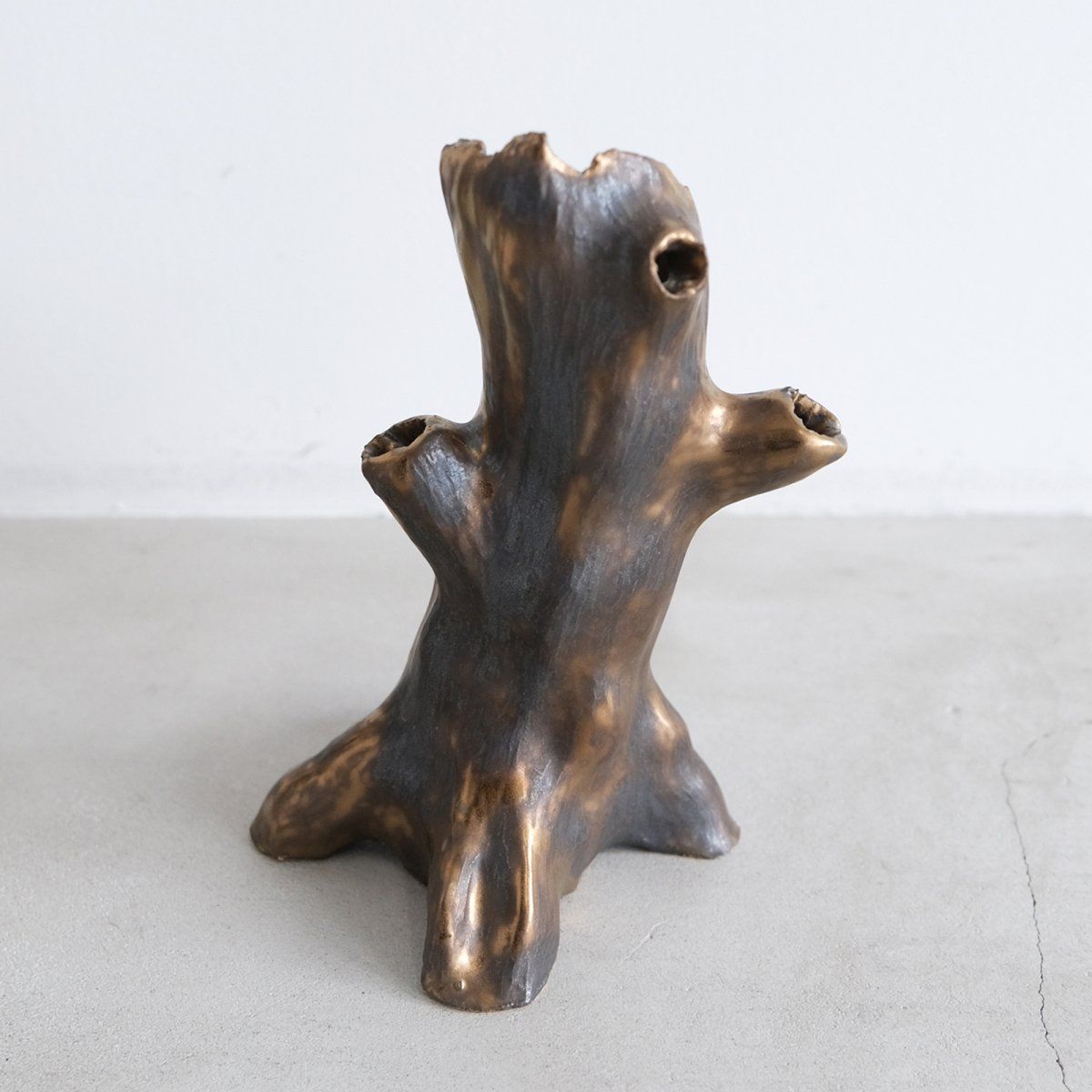 『木 FLOWER VASE』-フラワーベース-（BROWN / ブラウン）