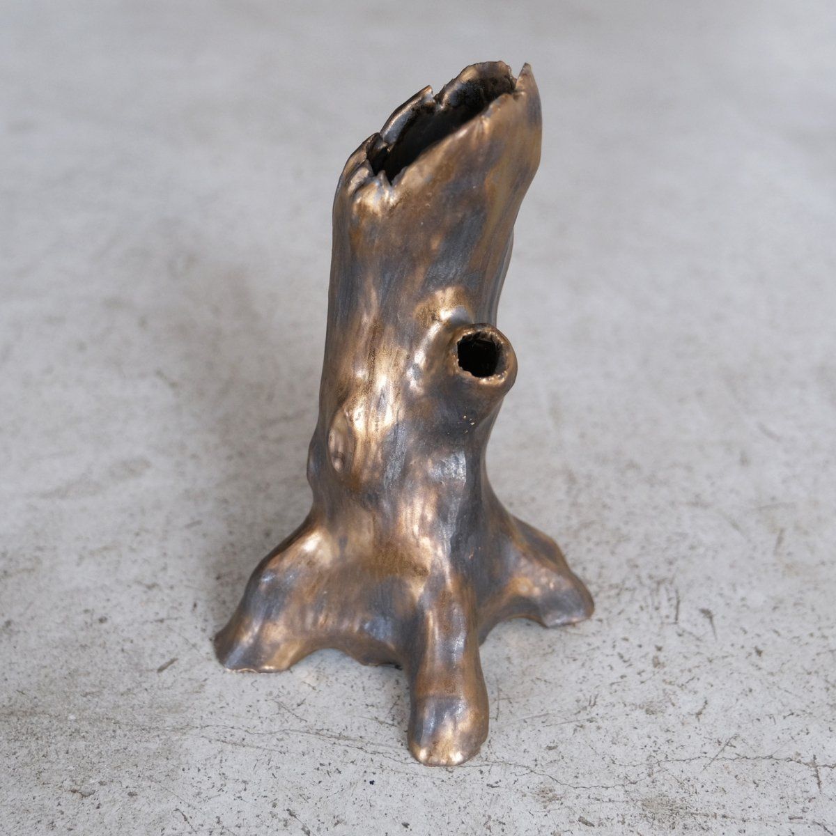 『木 FLOWER VASE』-フラワーベース-（BROWN / ブラウン）