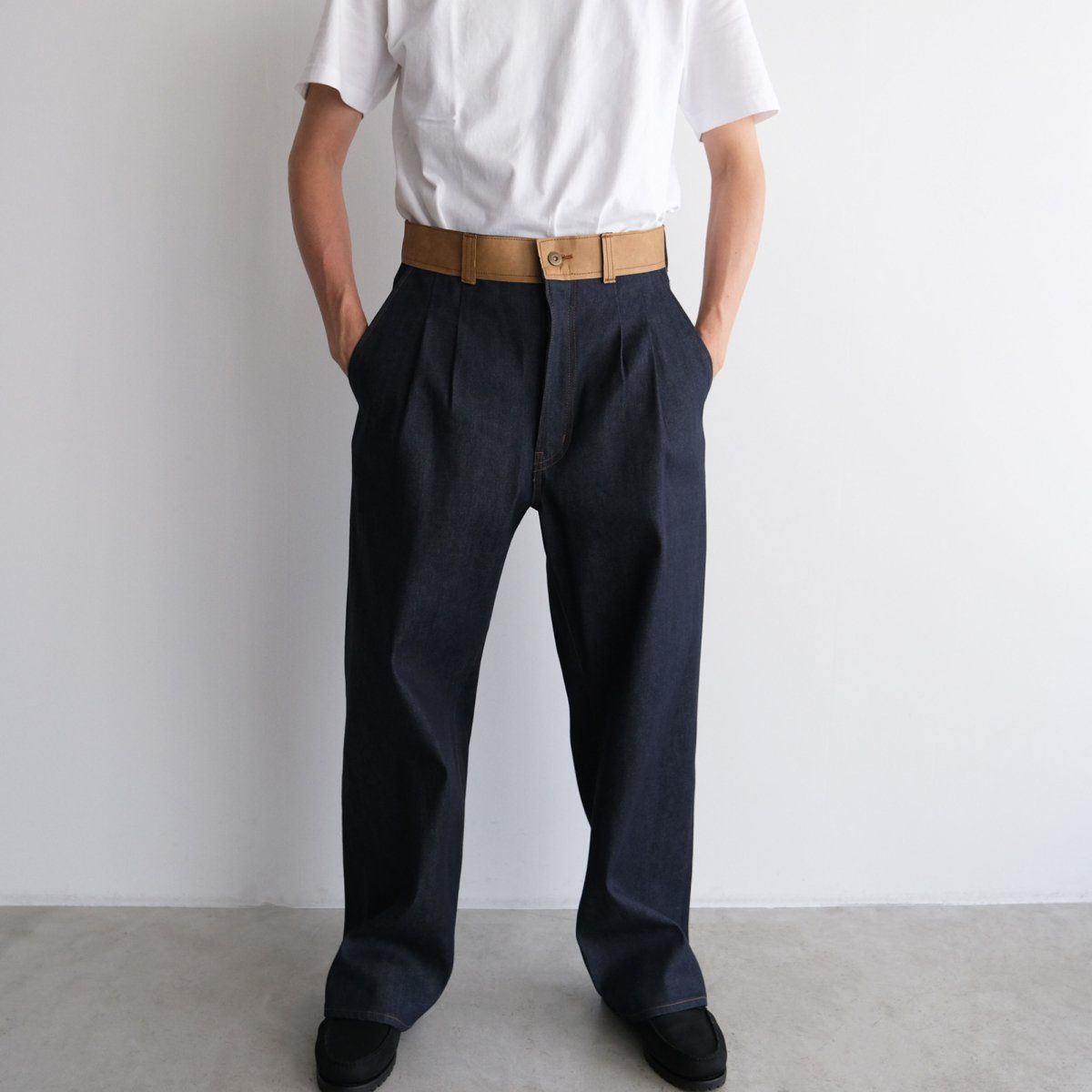 PAPER PATCH DENIM PANTS "PAST" -パンツ-