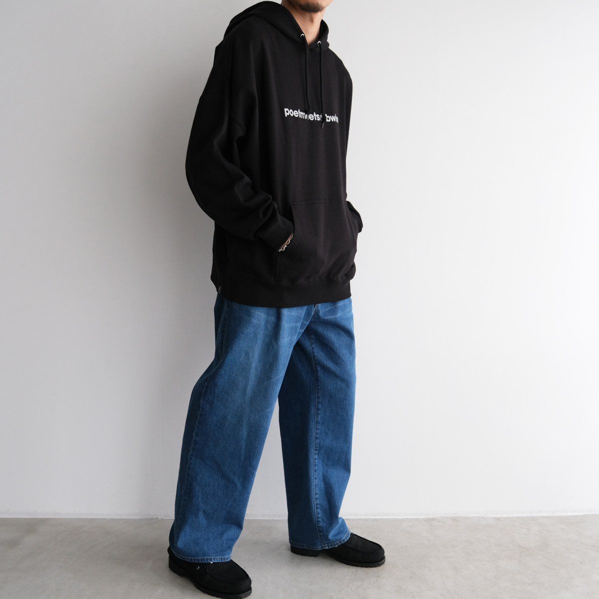 『"poetmeetsdubwise"LOOSE FIT HOODIE』