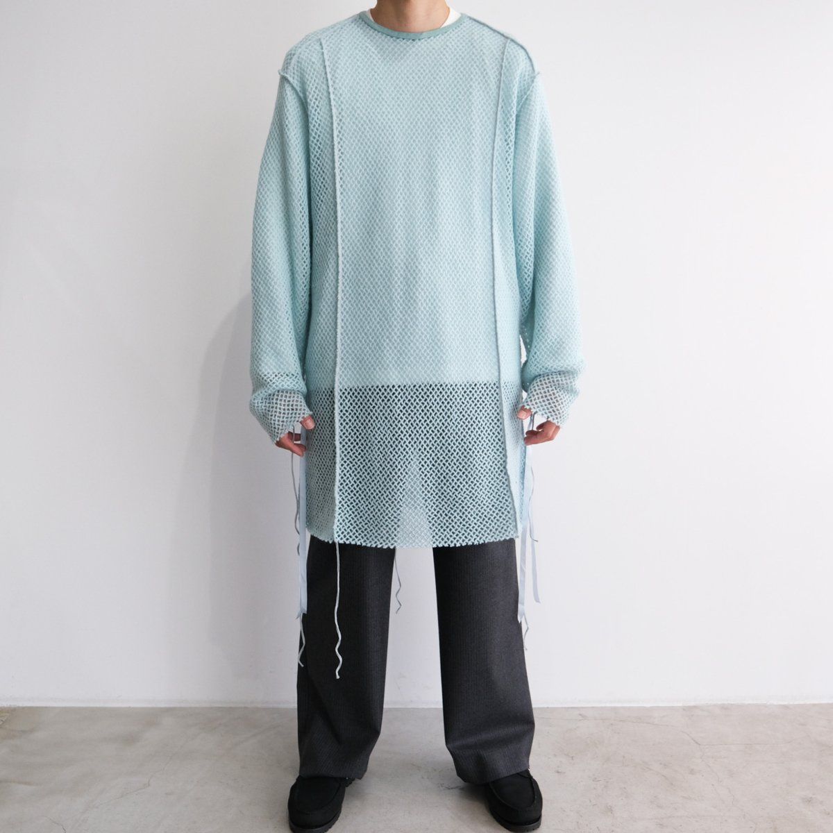 『MOHAIR LONG SLEEVE』-ニット-（SAX / サックス）