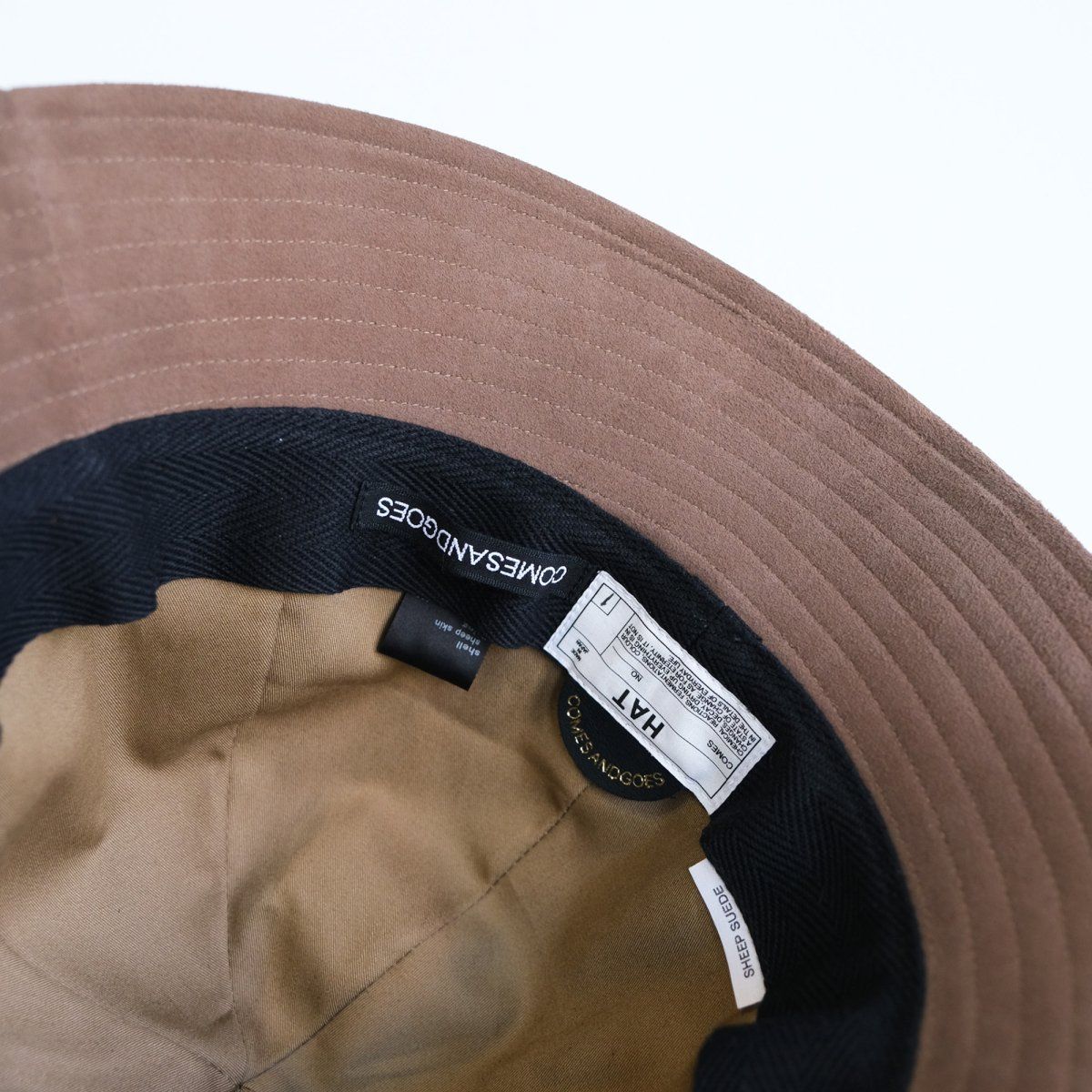 COMESANDGOES - 『SHEEP SUEDE BALLOON HAT』-ハット-（BLACK / ブラック） | STACK STORE