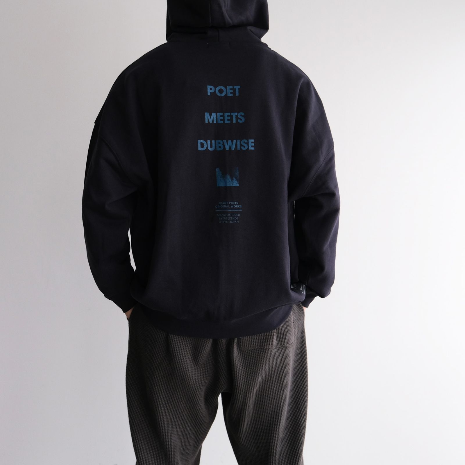 PMD Logo Oversized Zip Hoodie -パーカー-（D.Navy / ダークネイビー）