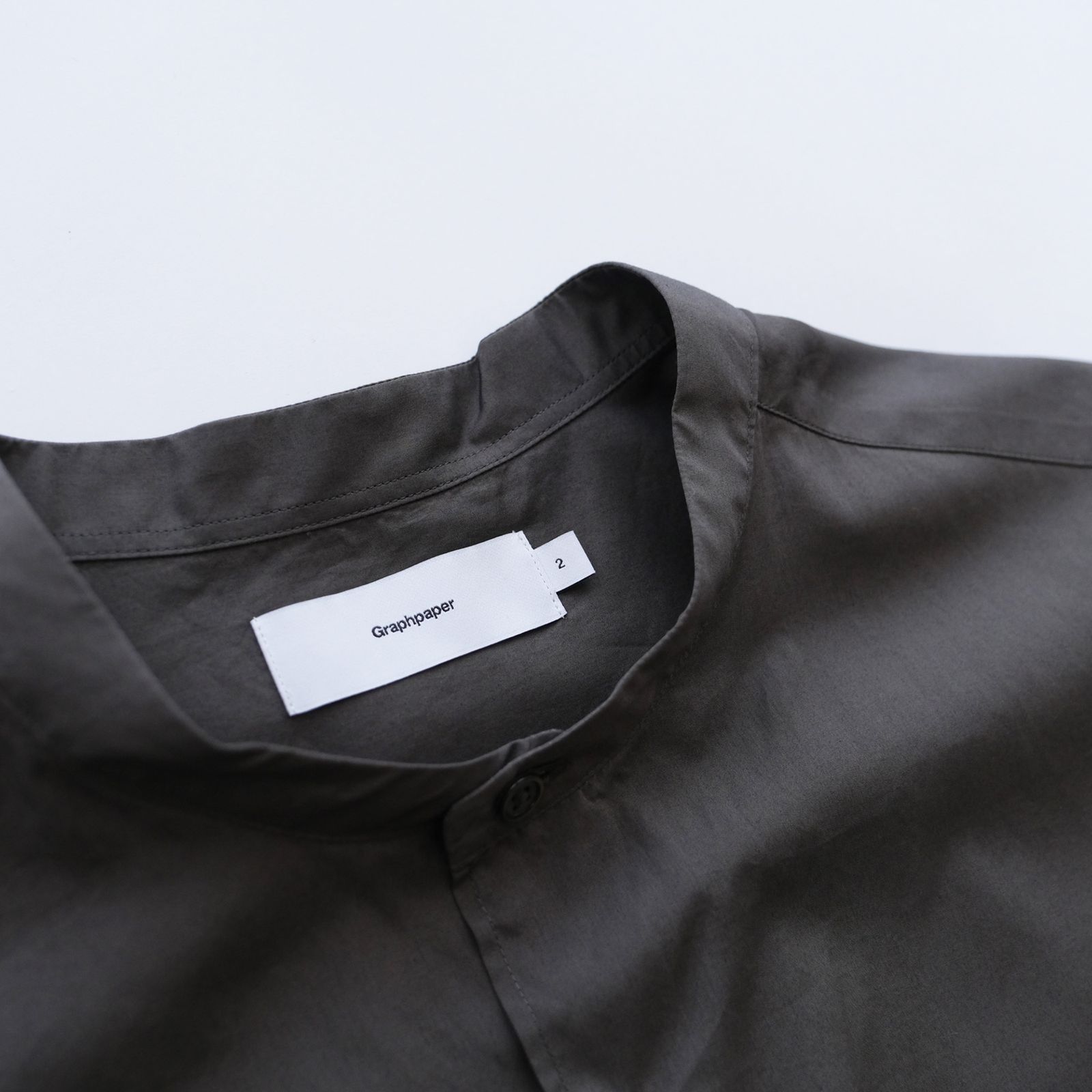 Broad L/S Oversized Band Collar Shirt -シャツ-（C.Gray / C.グレー）