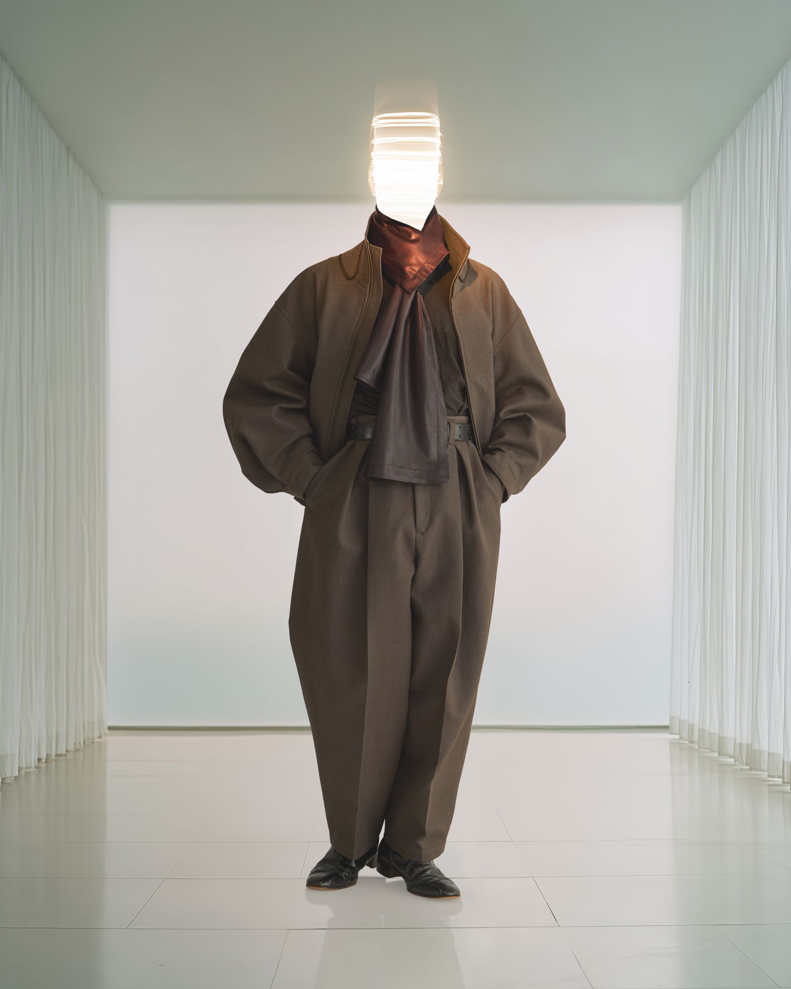 "Leather"Scarf -ベルト-（Black / ブラック）