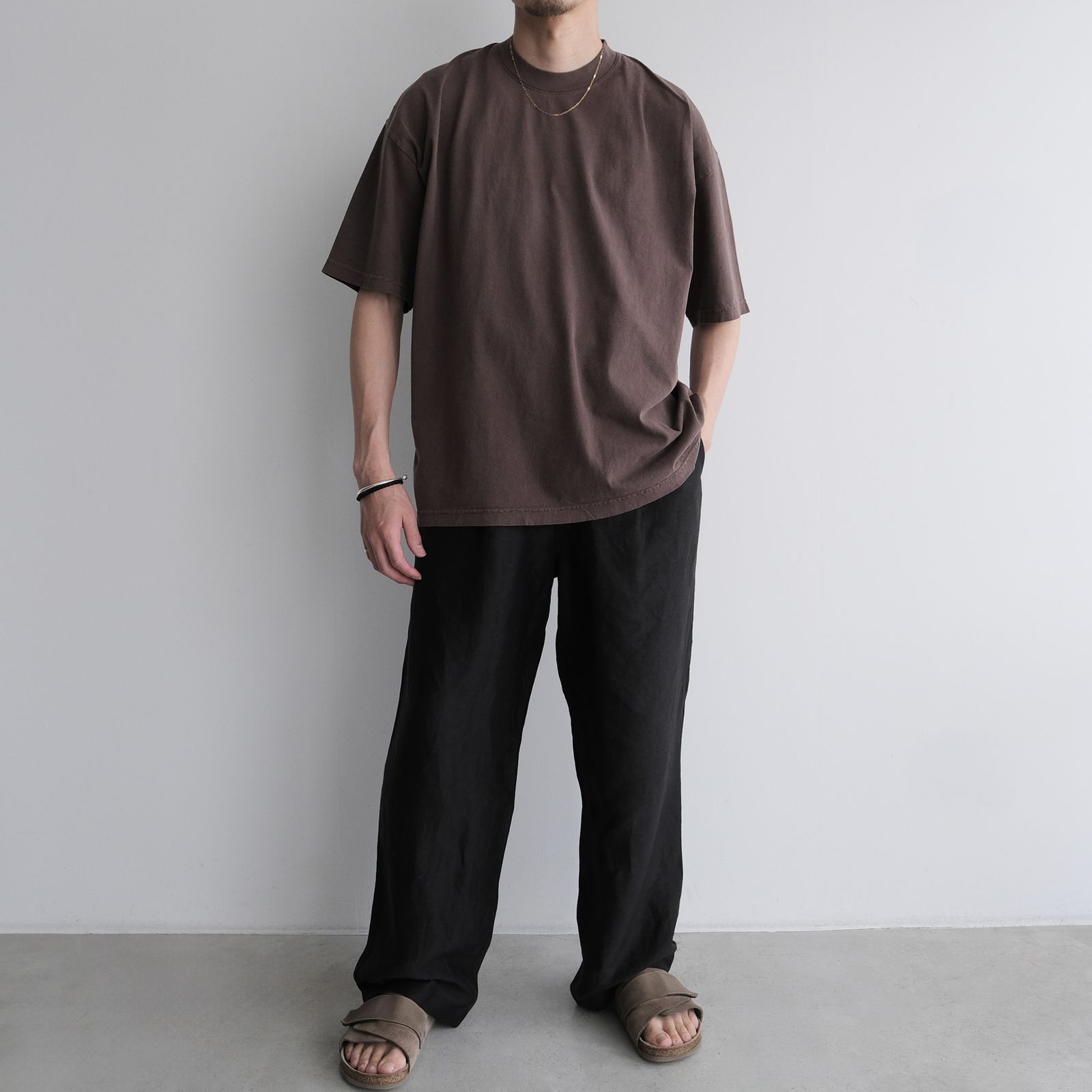 MINE Duct Tape T-Shirt / White Label STACK STORE 10th Anniversary Limited Color -Tシャツ-（PD Brown / ピグメントダイ ブラウン）
