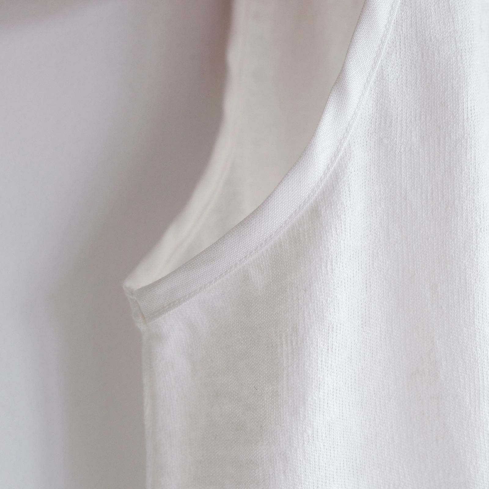 Linen Pique Tank Top -タンクトップ-（White / ホワイト）