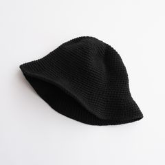 Hand Made Knit Wool Balloon Hat -ハット-（Black / ブラック）