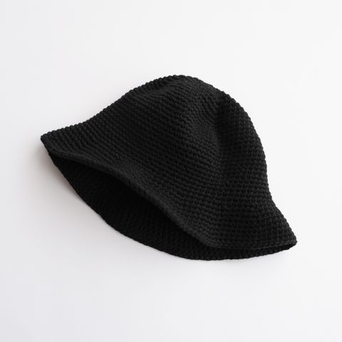 Hand Made Knit Wool Balloon Hat -ハット-（Black / ブラック）