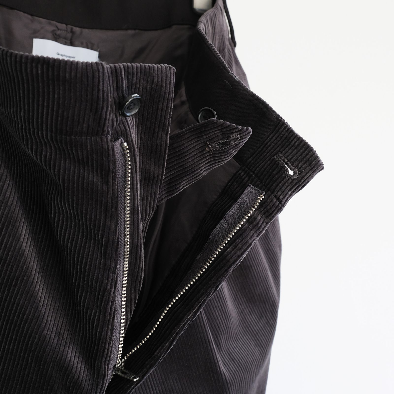 Suvin Corduroy Wide Straight Trousers -パンツ-（Gray / グレー）GU263-40213B