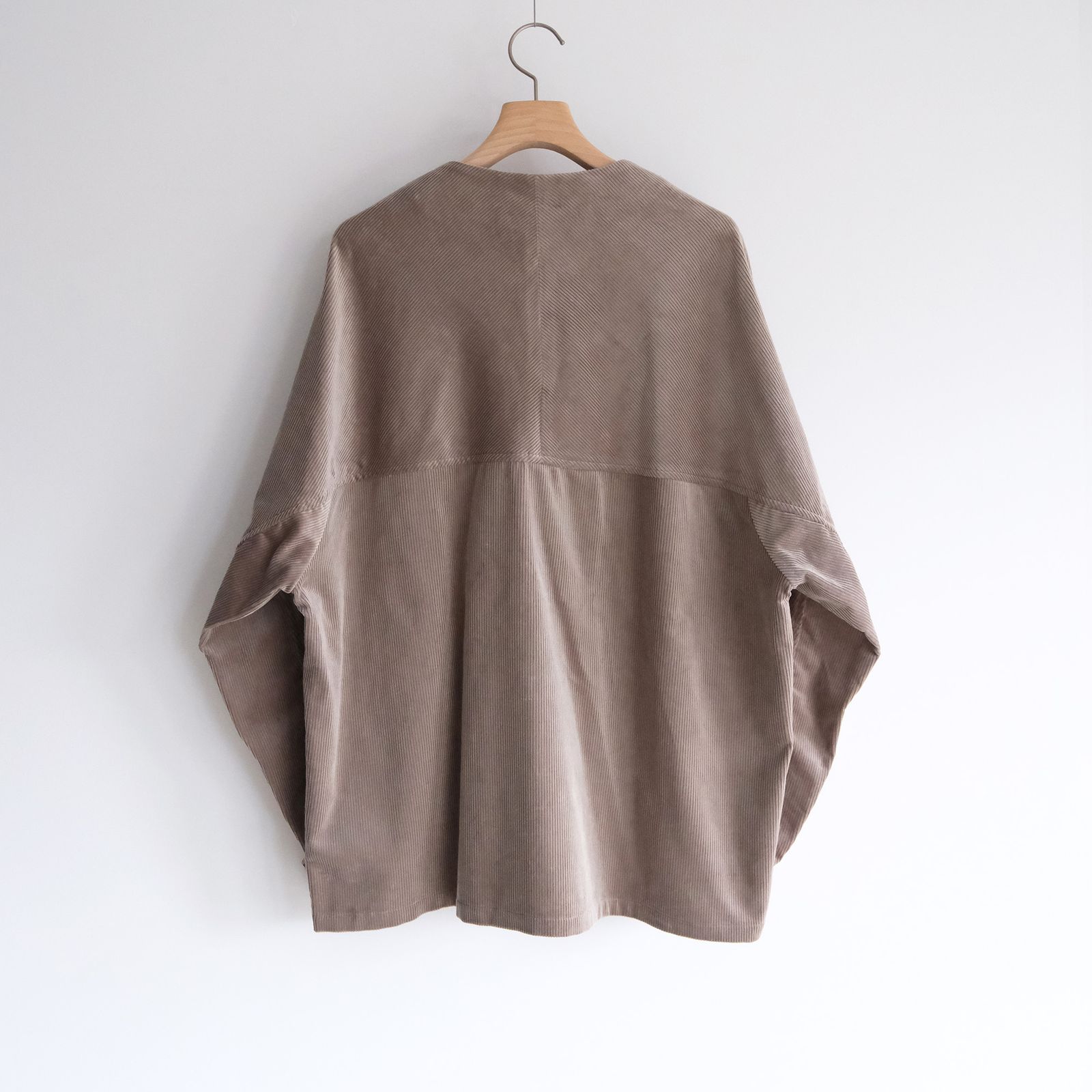 Suvin Corduroy Collarless Jacket -ジャケット-（Grege / グレージュ）