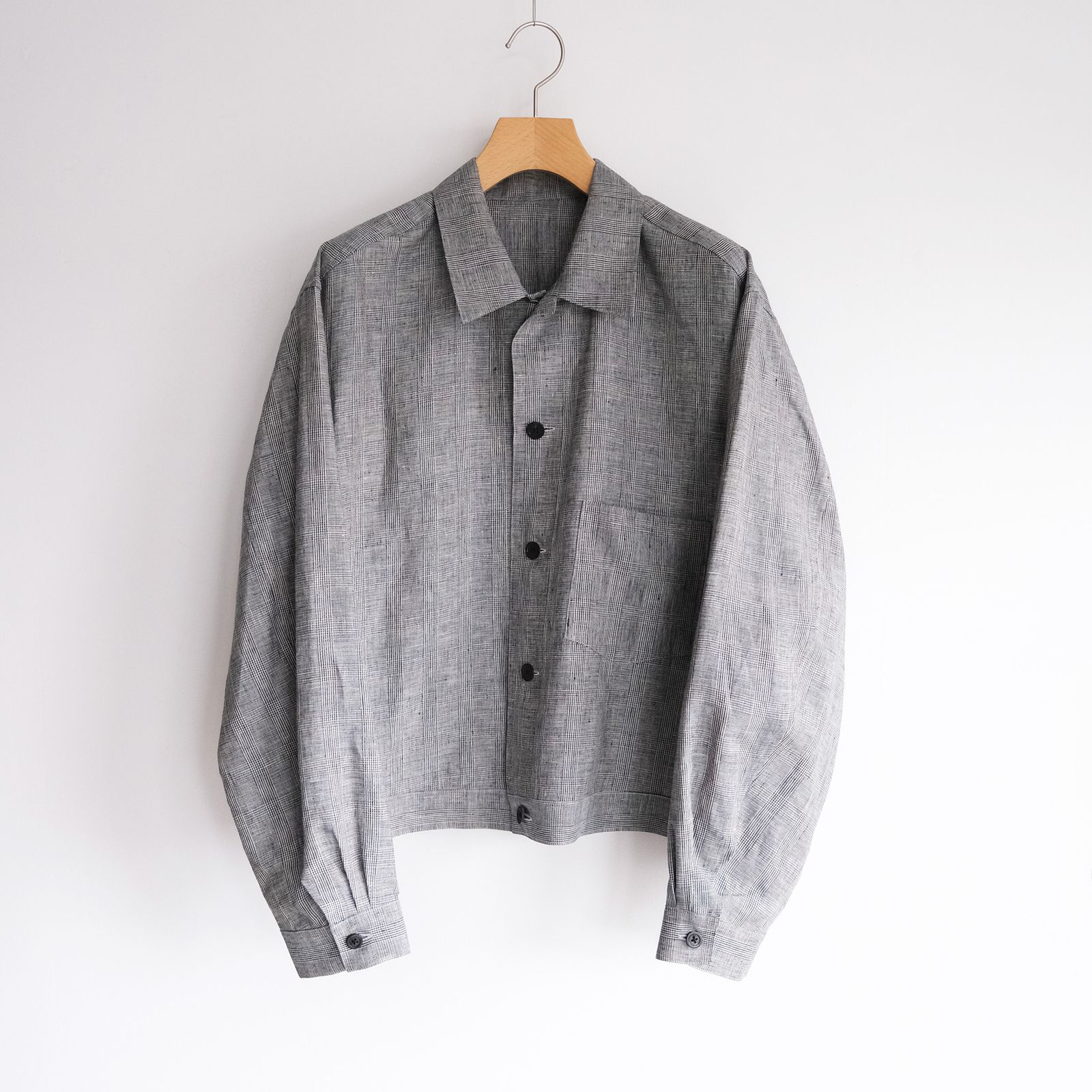 Linen-Trucker Jacket -ジャケット-（G.Plaid / グレンチェック）