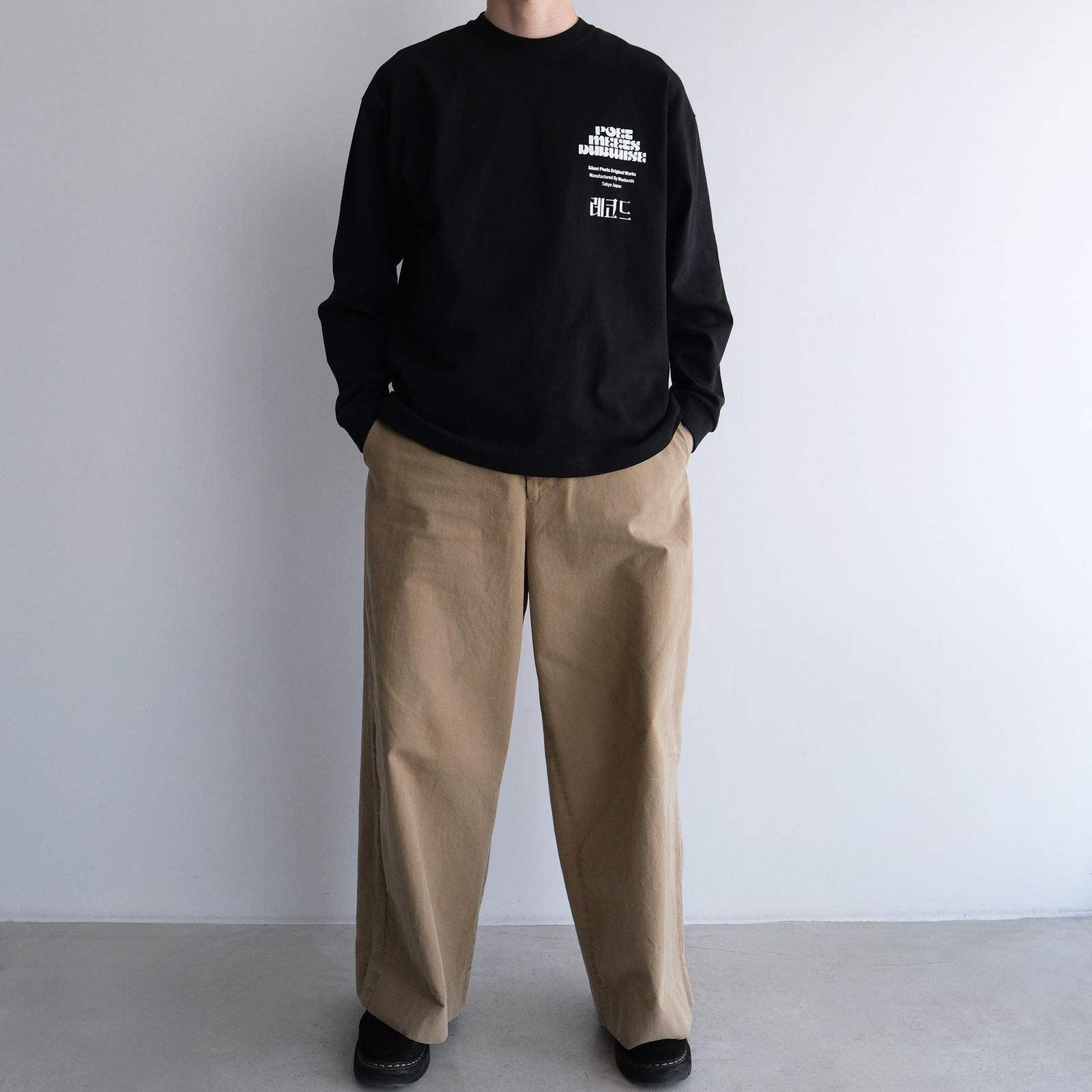 Kompakt Record Bar + PMD Oversized L/S T-Shirt -Tシャツ-（Black / ブラック）