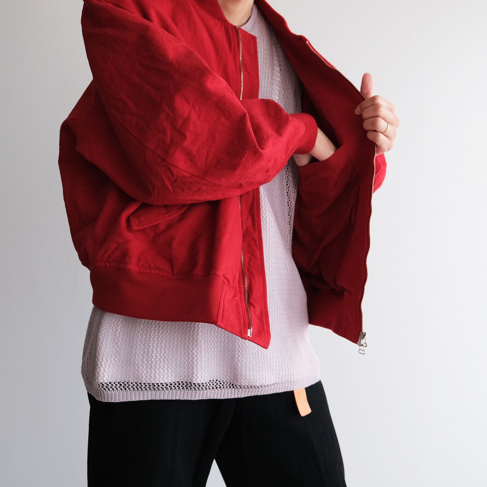 Cotton Canvas MA-1 Blouson -ブルゾン-（Red / レッド）