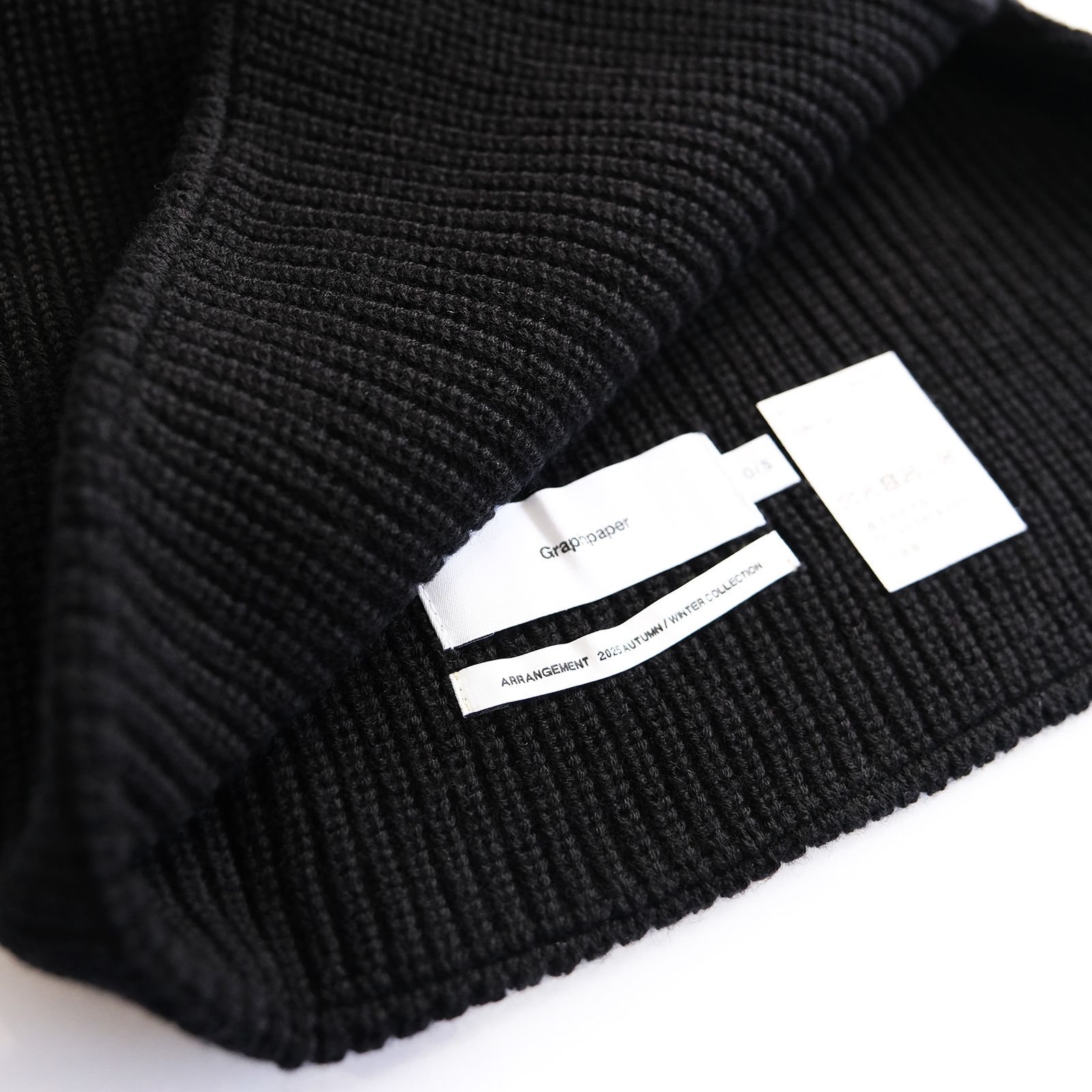 Mercerized Fine Wool Snood -スヌード-（Black / ブラック）