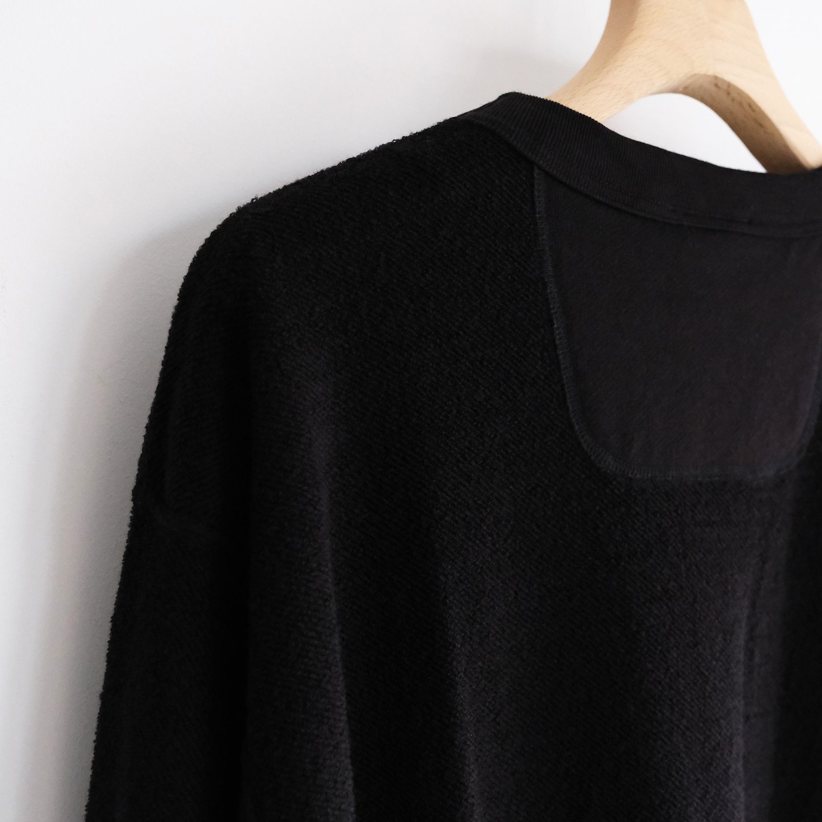 Merino Fleece Crew Neck Pullover -スウェット-（Black / ブラック）