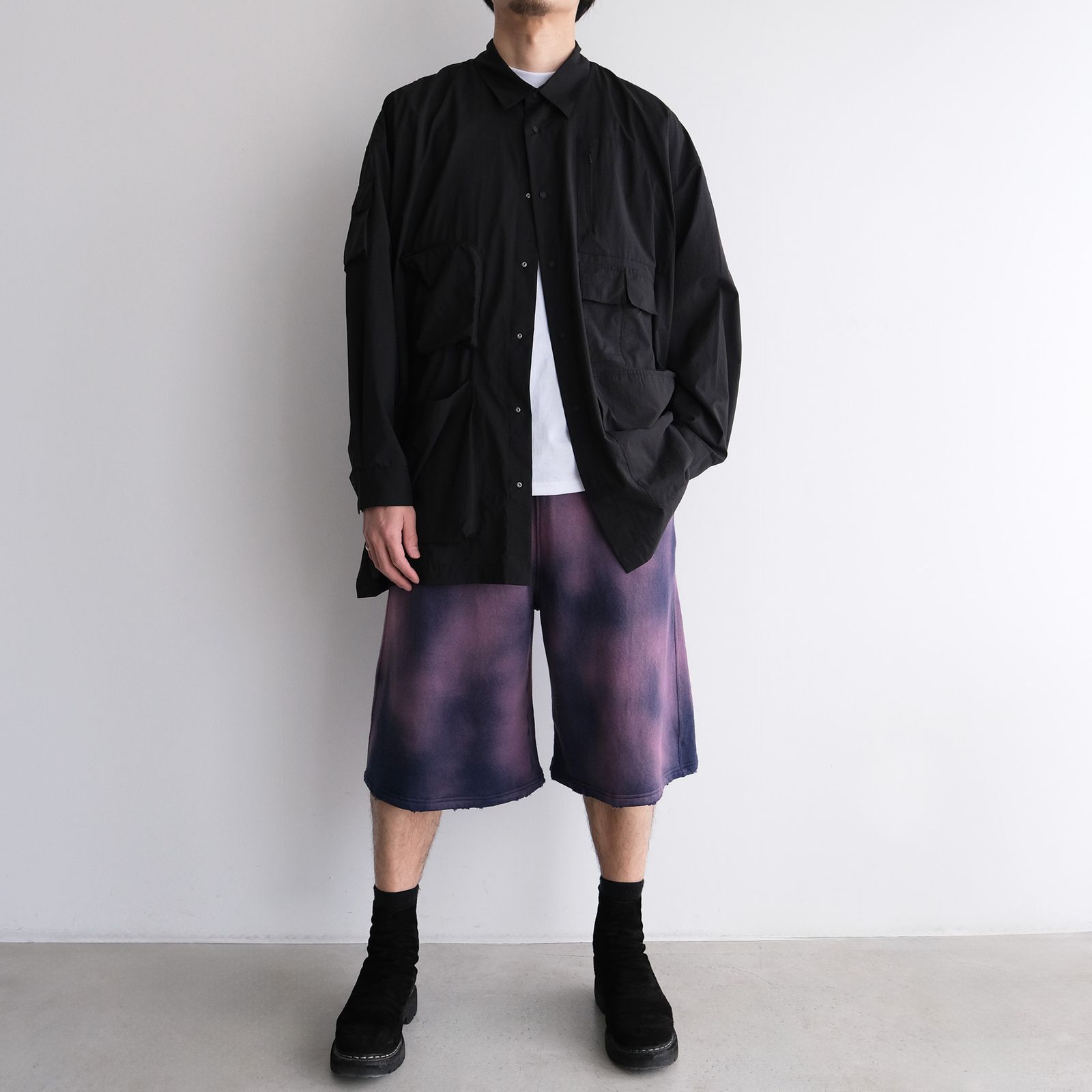 Pertex Utility Longline Shirt -シャツ-（Black / ブラック）